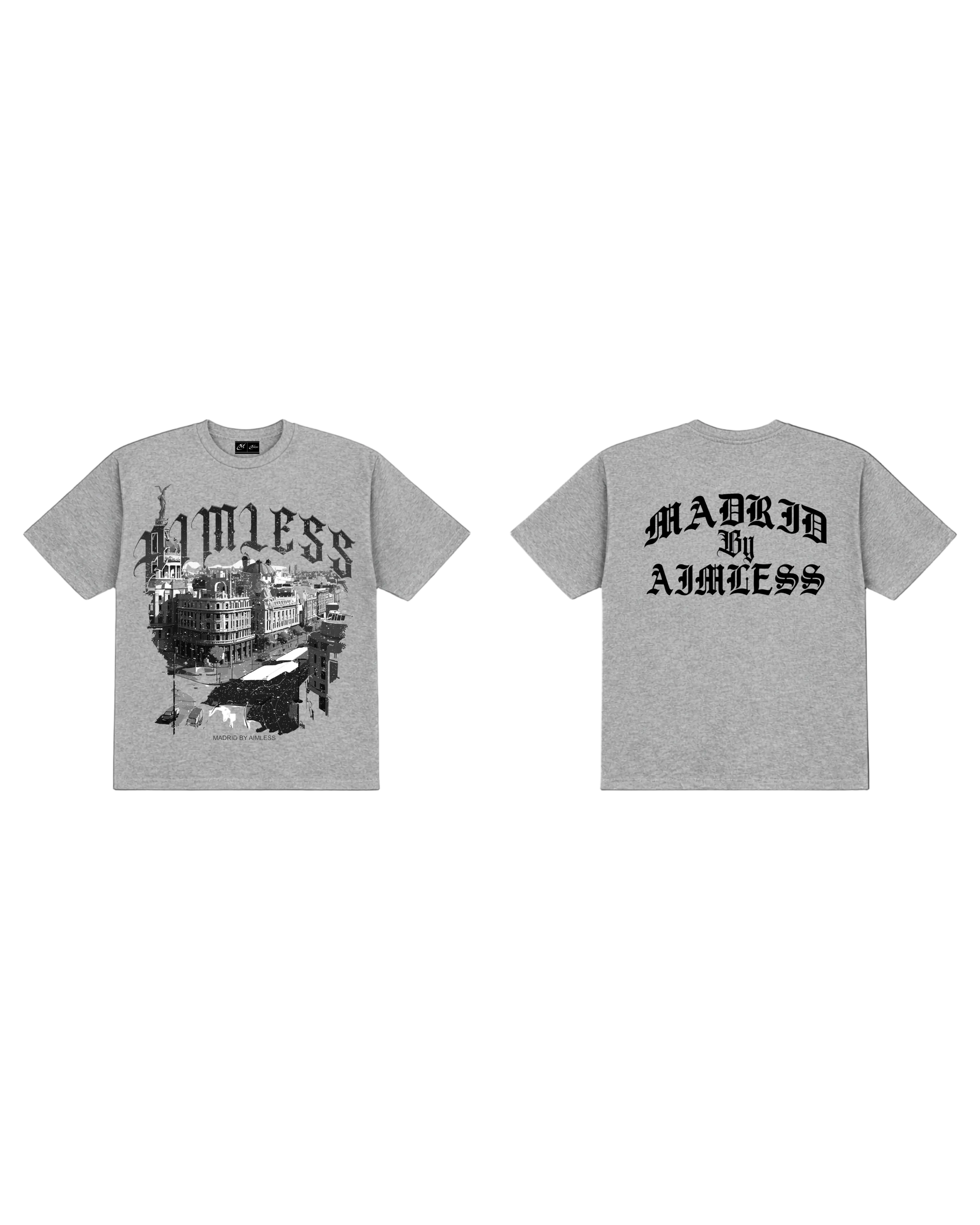 AIMLESS — Drop 1 Madrid Tee Grey