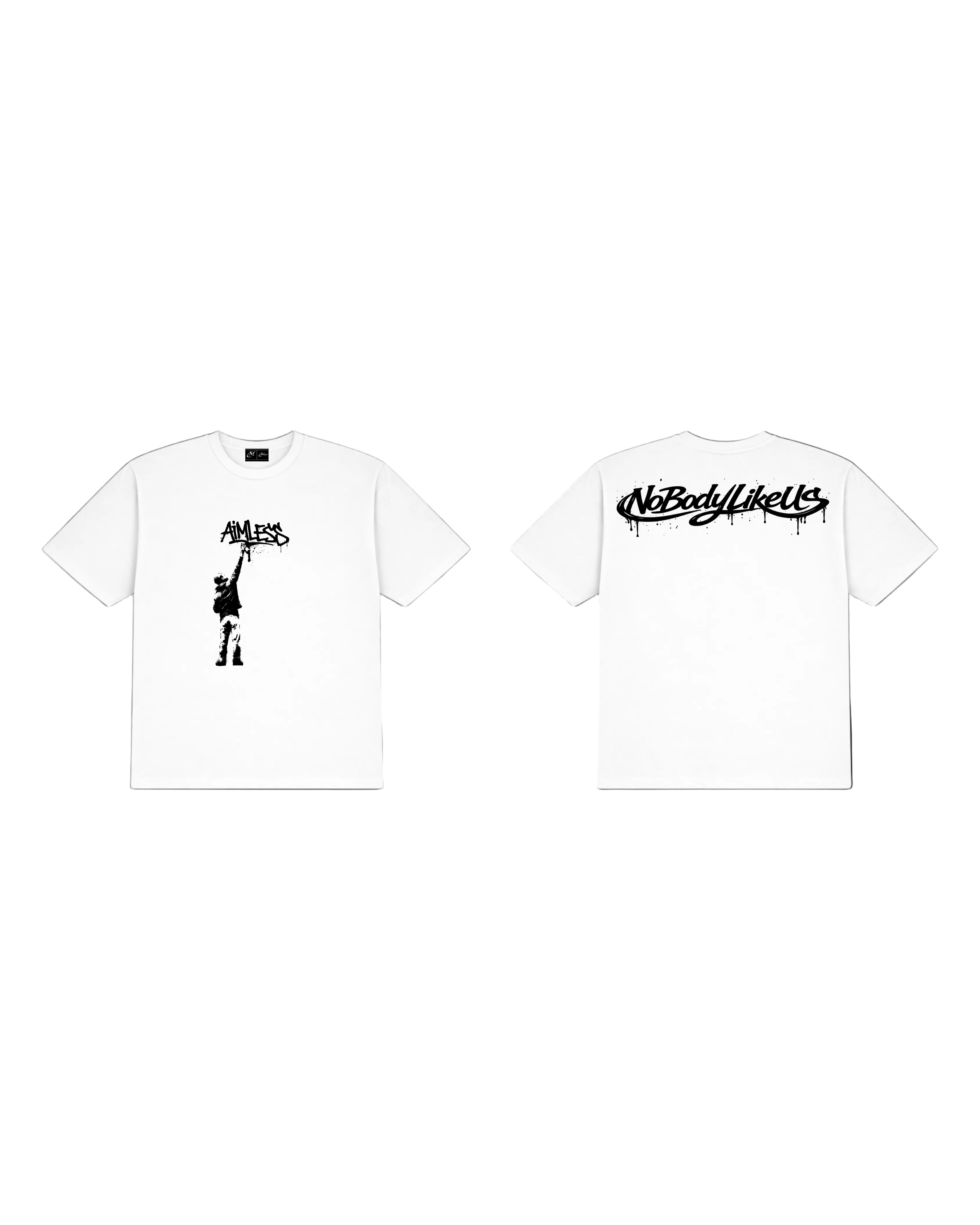 AIMLESS — Drop 3 Graffiti Tee Black