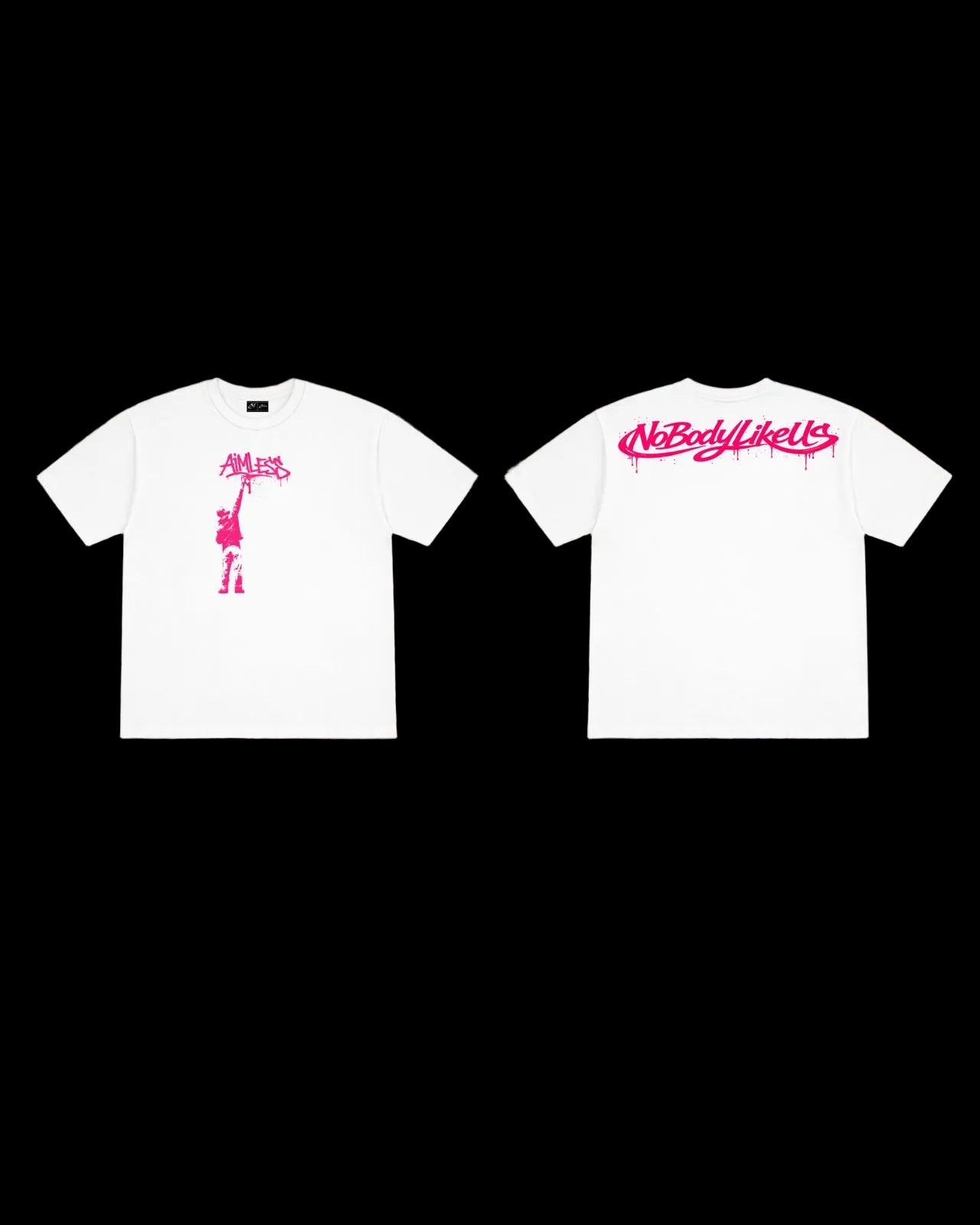 Graffiti tee [Pink] boxy